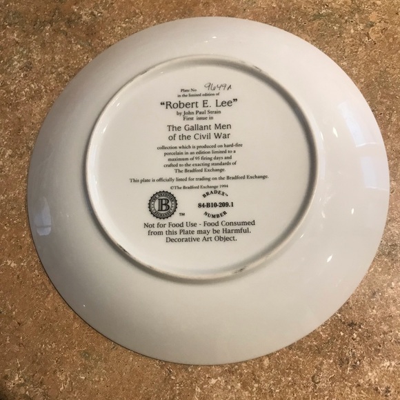 Robert E. Lee Commemorative Plate, The Bradford Exchange - Picture 2 of 3